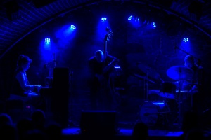 Koncert jazzowy: Kasia Pietrzio Trio - Artyści na scenie w trakcie koncertu.