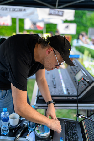 Rock na Starówce - Na stanowisku akustyka nagłaśniający koncert Leszek Łuszcz