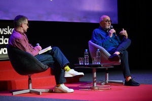 40. TNF: Dzień 2 (23.05.26) - Na scenie Marzenia Kuba Armata i Michał Kwieciński podczas spotkania z publicznością po projekcji filmu "Chopin, Chopin"